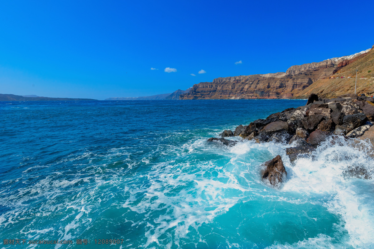 欧洲海边风景 欧洲 大海 海景 海边 海浪 海风 海水 浪花 礁石 蓝天 蓝色 山水风景 自然景观