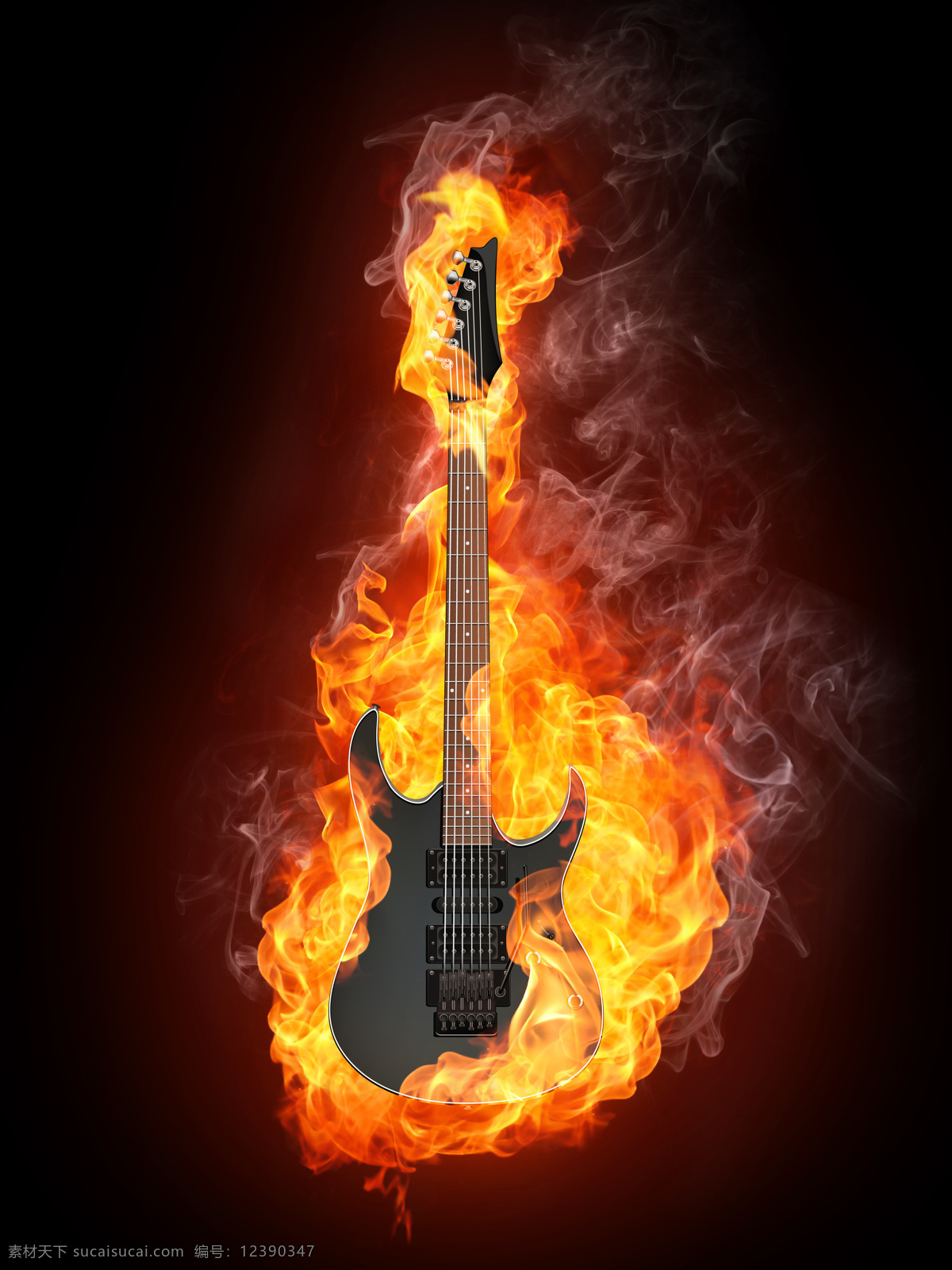 燃烧 贝斯 吉他 火焰 燃烧的吉他 火苗 电子吉他 乐器 音乐 影音娱乐 生活百科