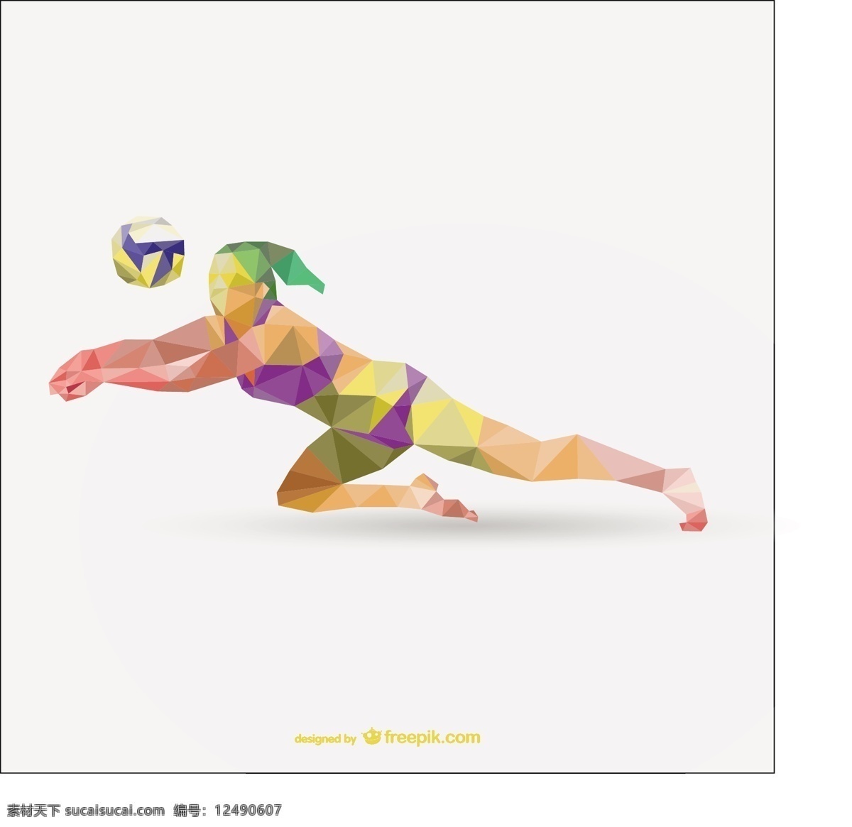 sportwoman 排球 几何 向量 摘要设计 运动 模板 三角形 多边形 颜色 折纸 体育 壁纸 轮廓 布局 人 游戏 白色