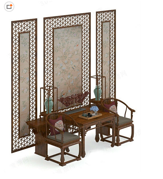 中国 古典 风格 桌椅 模型 3d模型 家居室内 中国古典风格 桌椅组合 3d模型素材 家具模型