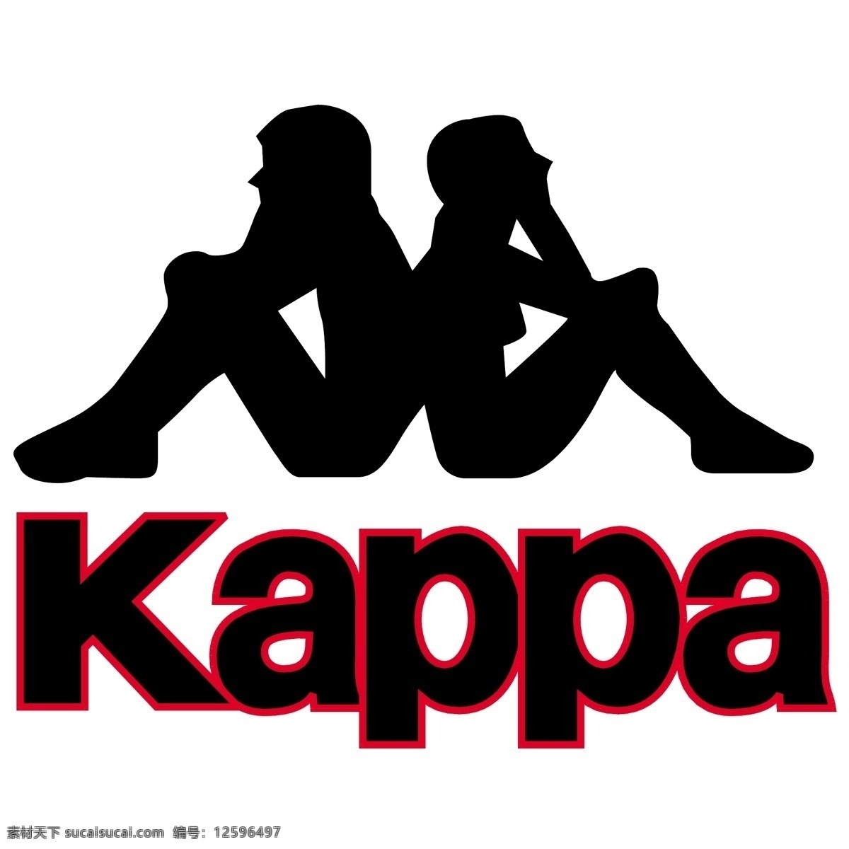 背靠背 kappa 企业 标志 运动品牌 标识标志图标 logo 运动 品牌 矢量图库