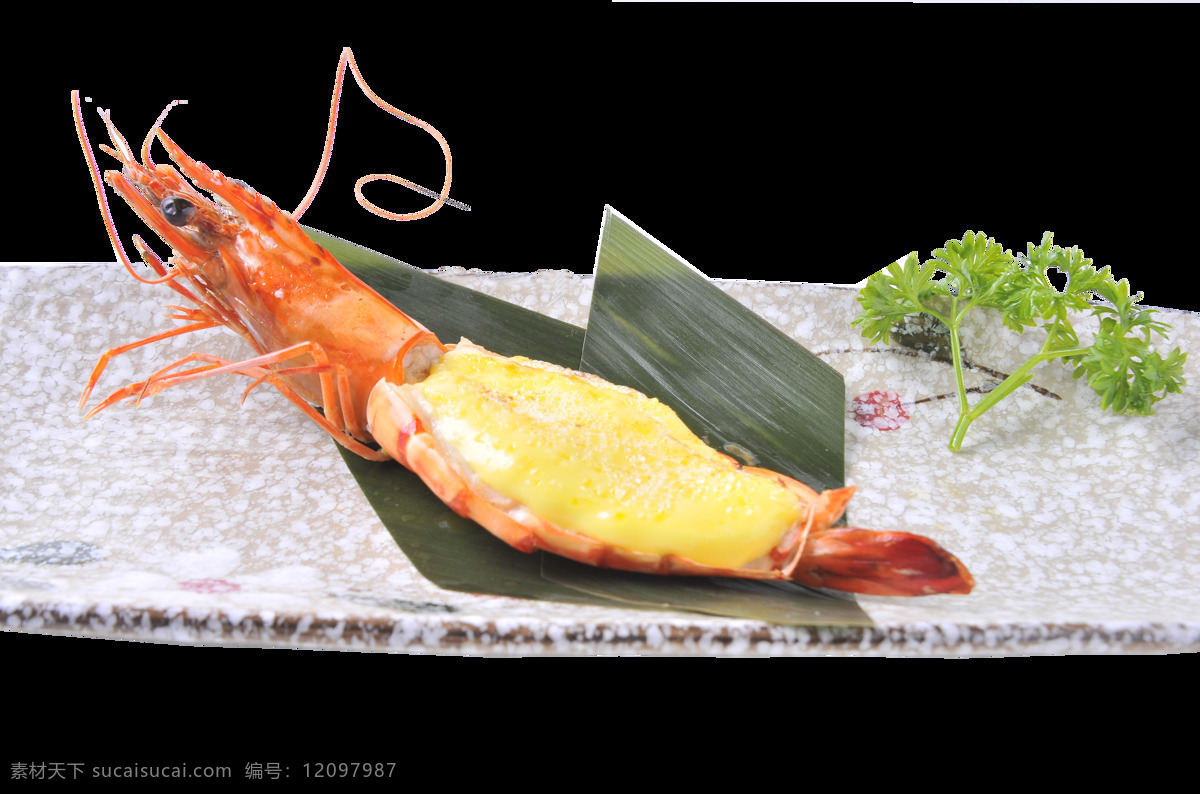 烤大虾 高清 源文件 餐饮 寿司 png格式 红色