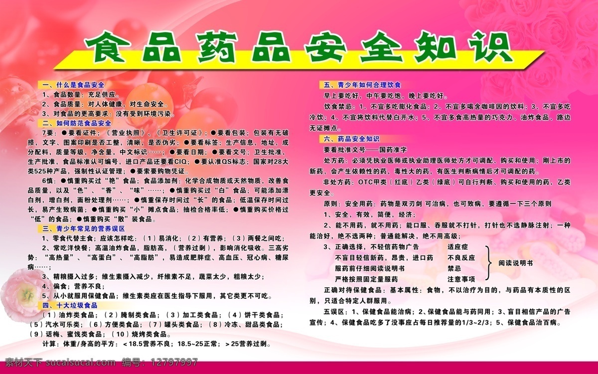 安全知识 版面模板 保健食品 广告设计模板 食品 食品安全 食品药品 药 模板下载 药品安全 食品药品安全 药品 安全 知识 营养误区 青少年营养 垃圾食品 合理饮食 医院展版 医院版面 医院宣传版面 展板模板 源文件 矢量图 日常生活
