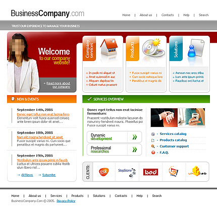 鲜艳 电脑 it 企业网站 模板 psd源文件 设计页面 网页设计 网站设计 网页素材 网页模板