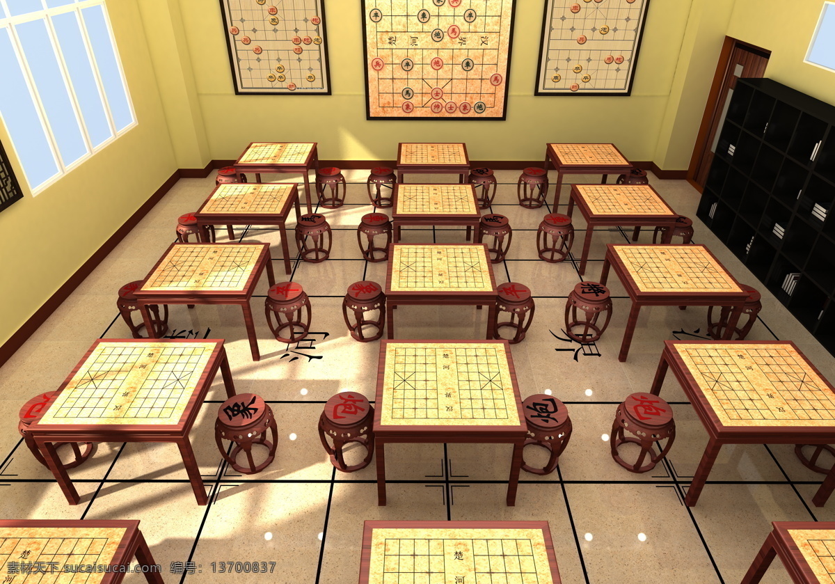 棋艺 教室 效果图 学校 教育 功能 室内设计 环境设计