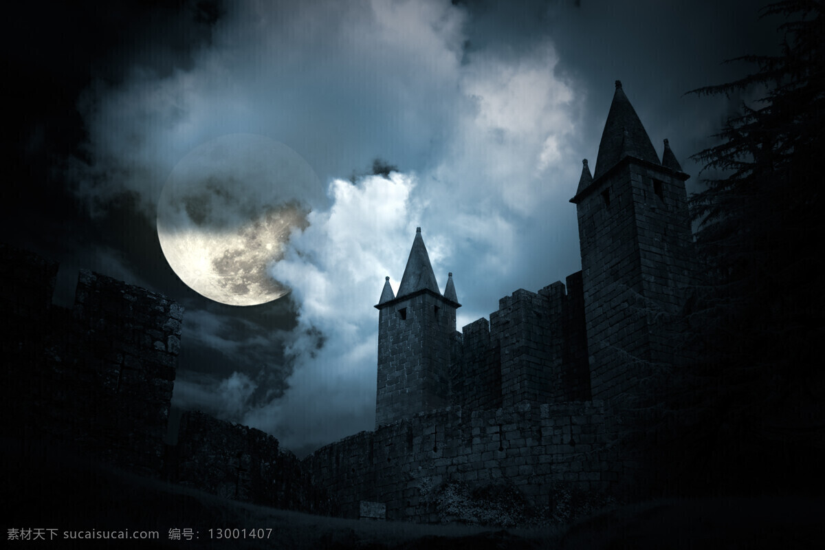 美丽 古堡 风景 古堡风景 建筑风景 月亮 美丽月色 城堡风景 美丽风景 建筑设计 风景名胜 风景图片