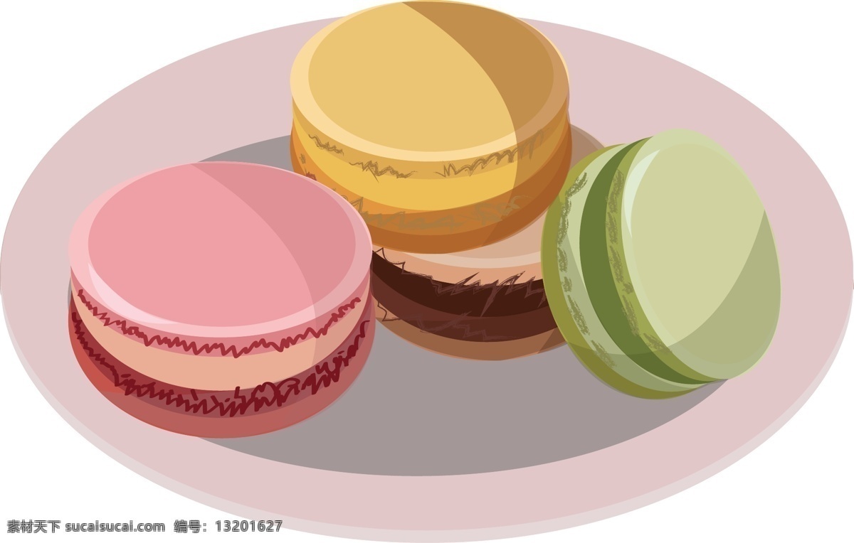 甜点 小吃 卡通 插画 饭后的甜点 卡通插画 小吃插画 零食插画 主食插画 食物小吃 饼干的小吃