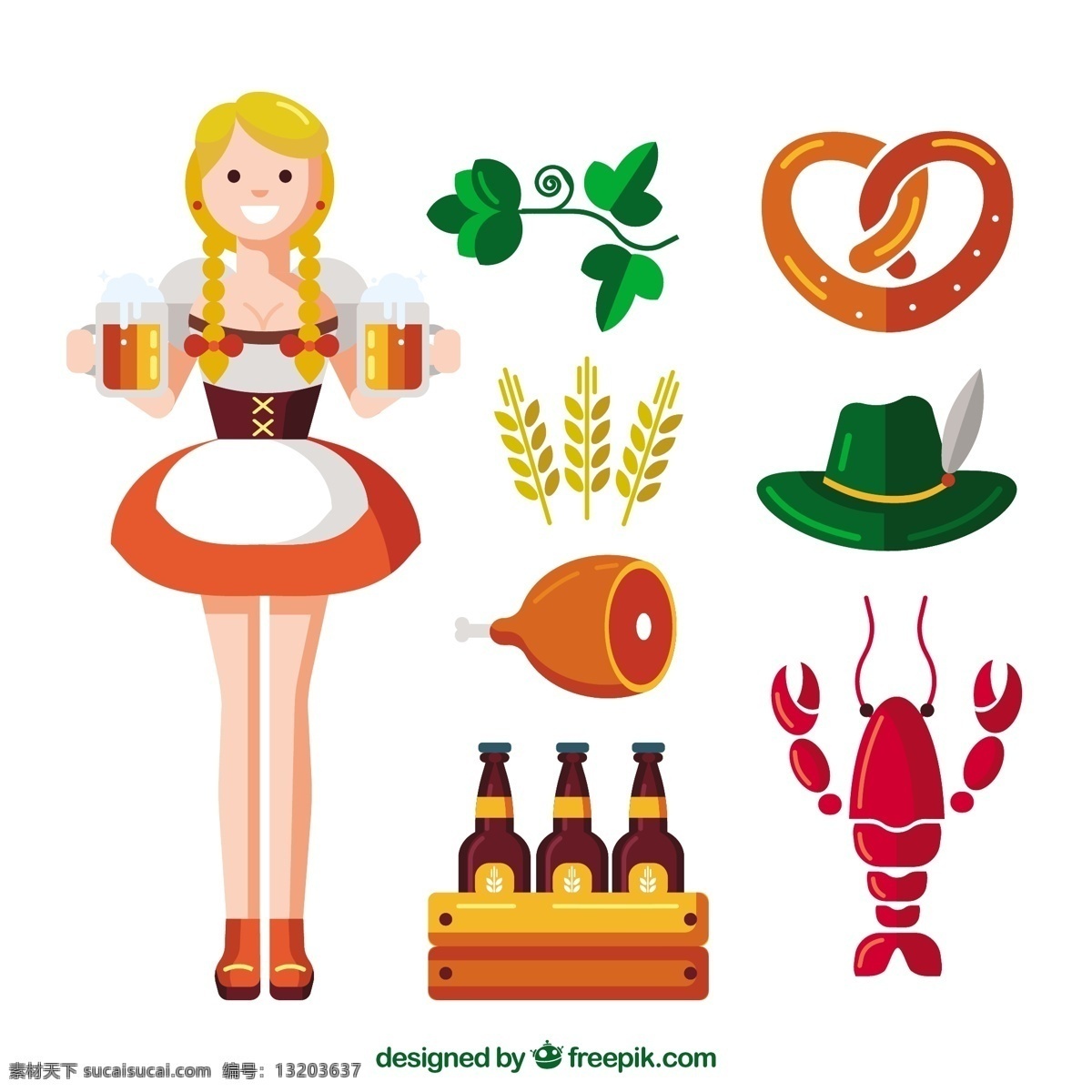 德国 元素 女性 多样性 派对 啤酒 秋天 树叶 微笑 庆祝 快乐 多彩 节日 瓶子 平板 酒吧 小麦 玻璃 饮料 帽子 服饰 平面设计
