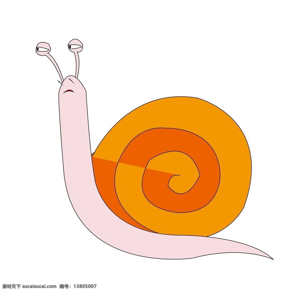 卡通蜗牛元素 动物 蜗牛 卡通 形象 人物