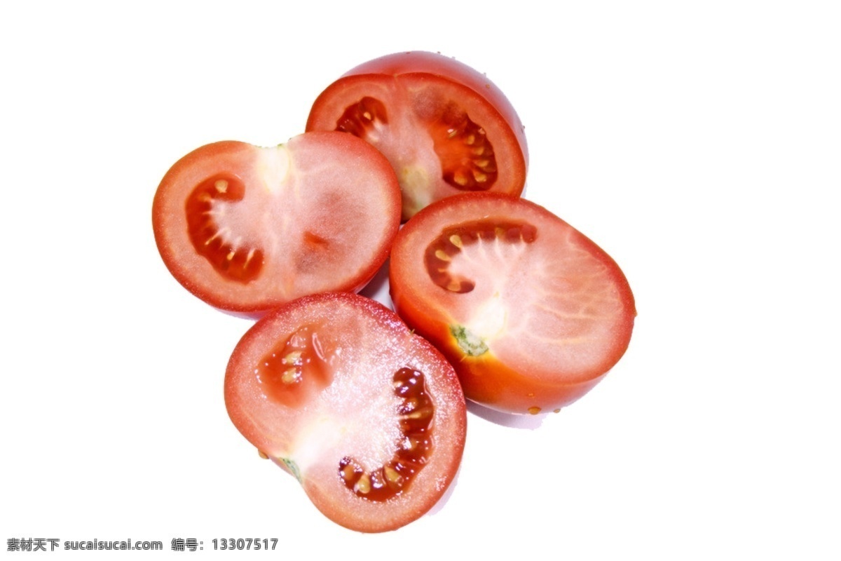 切开的番茄 番茄素材 免抠 白色
