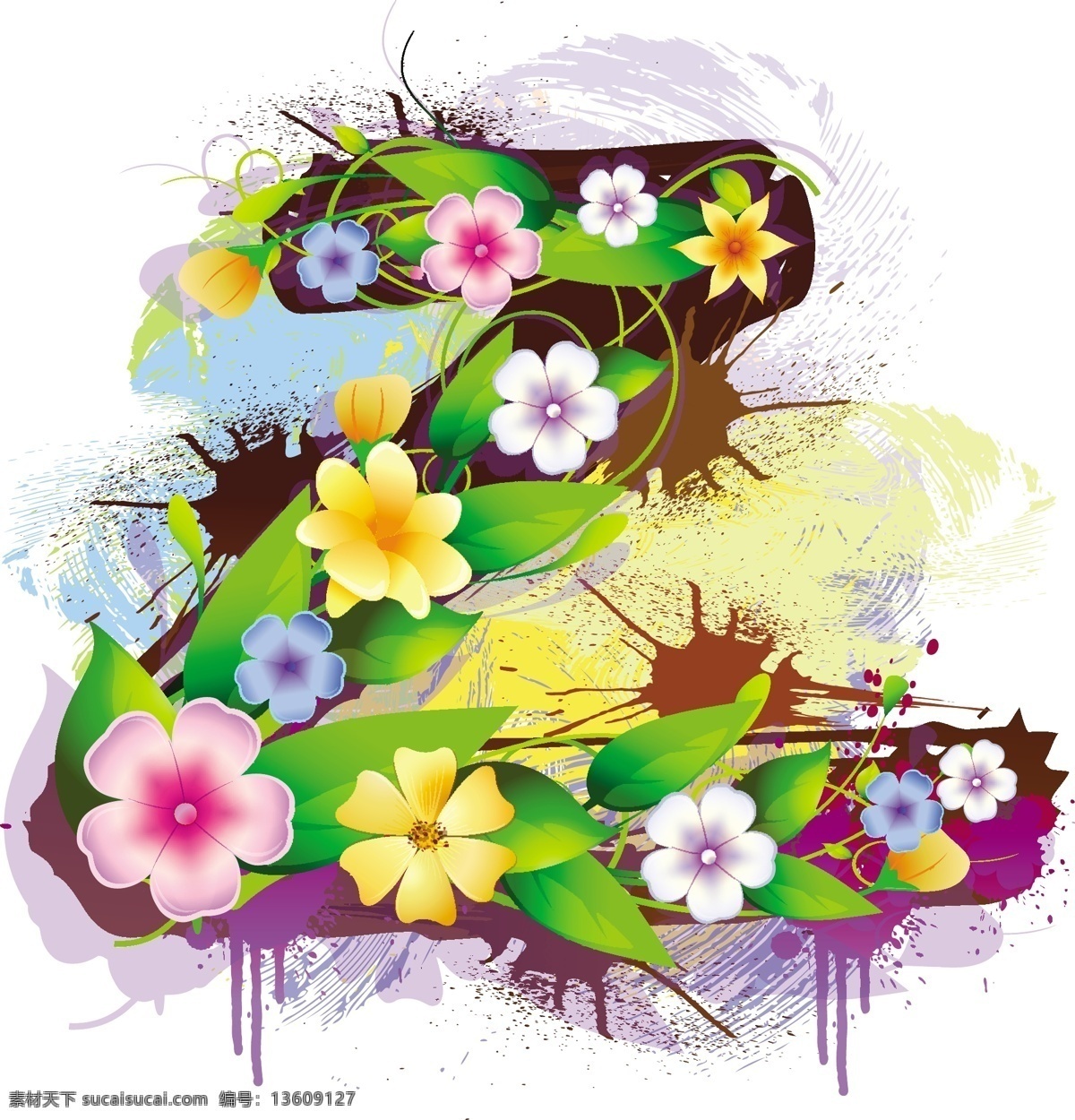 z 花边 艺术 字母 花边字 花朵 平面素材 英文字母 装饰字母 矢量图