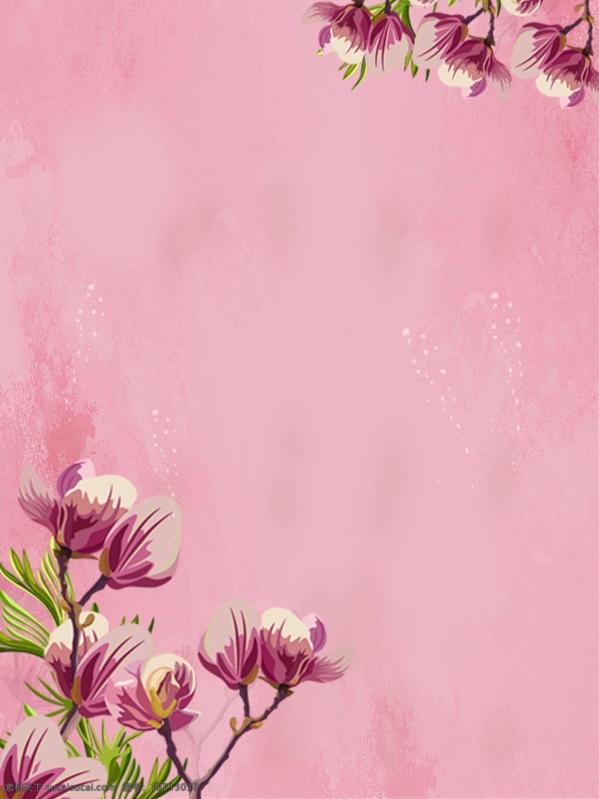 粉色 水彩 手绘 风 花朵 简约 背景 图 手绘风 背景图