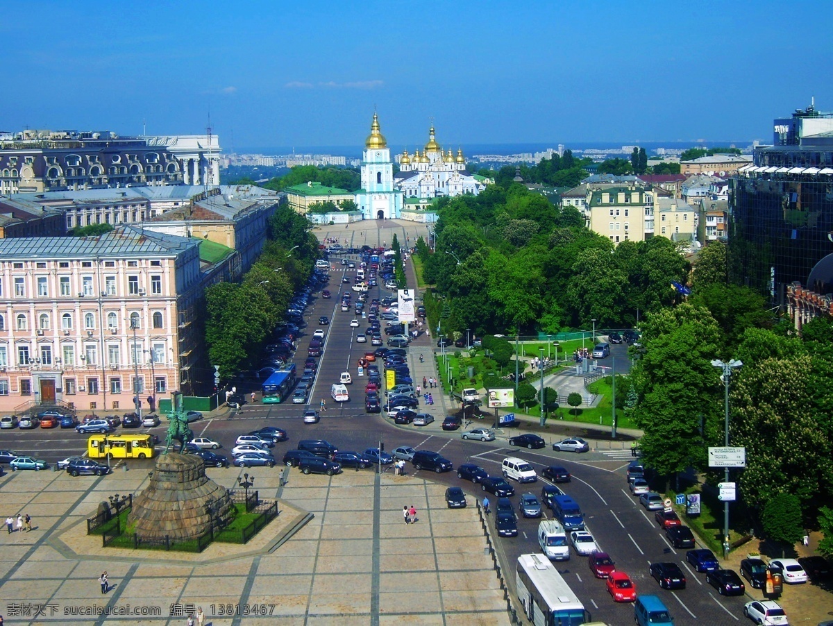 雕像 国外旅游 旅游摄影 基辅 米哈伊尔 大 教堂 乌克兰 东欧 大教堂 矢量图 日常生活
