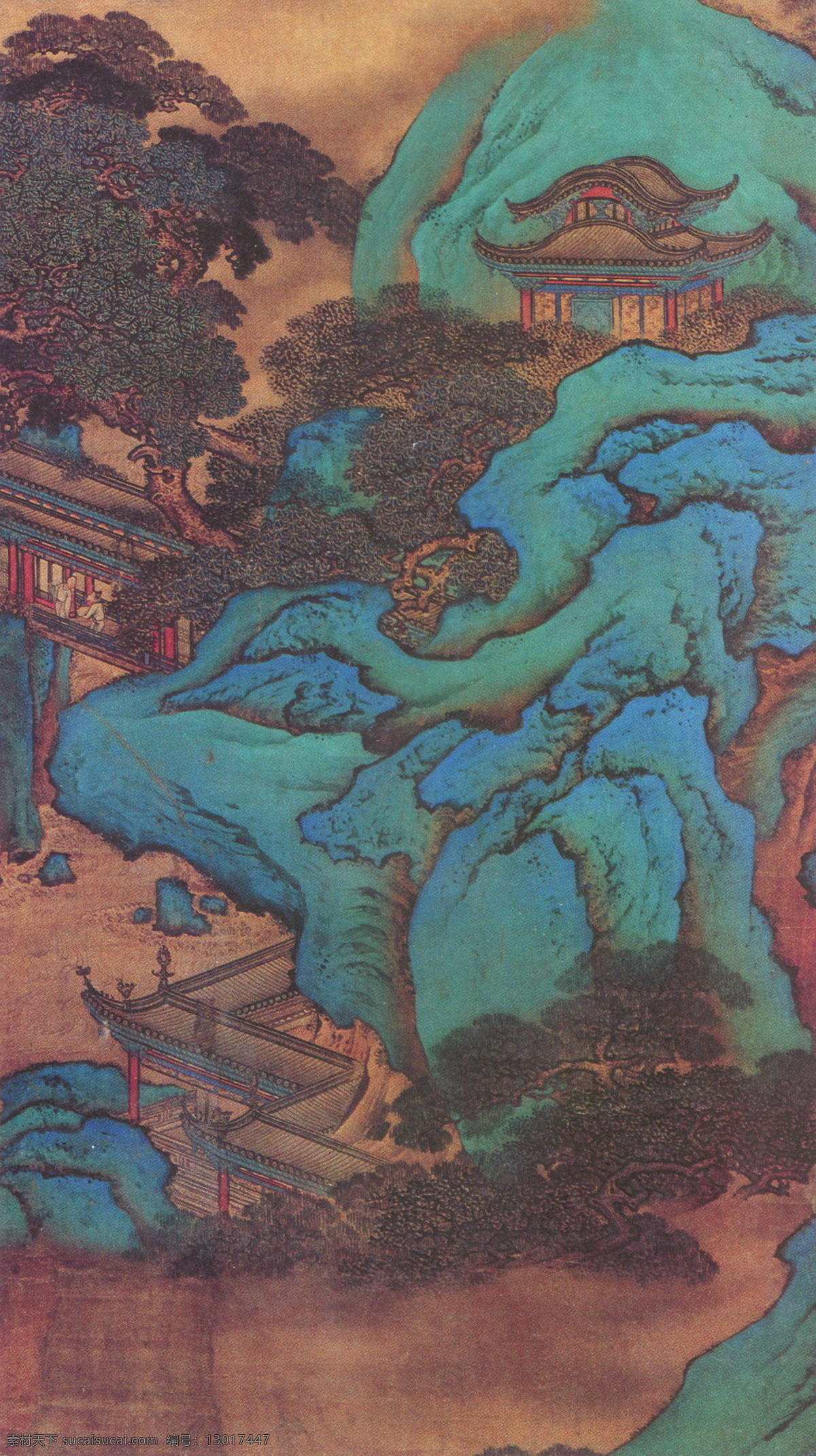 山水画 古典藏画 设计素材 山水名画 书画美术 灰色