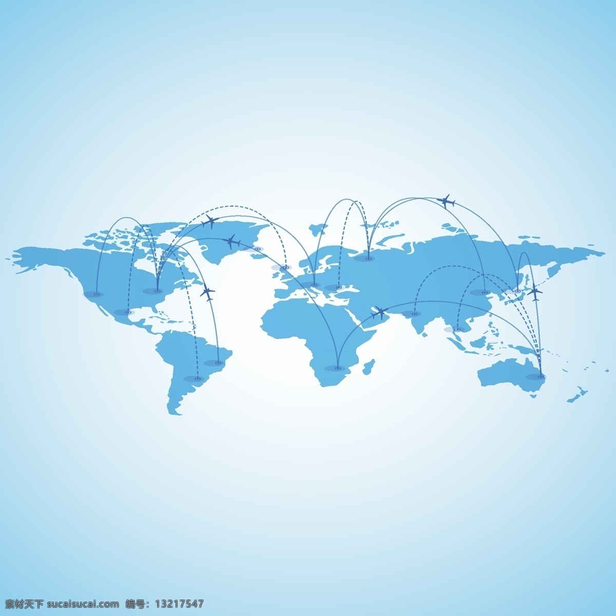 商务 信息 科技 世界地图 辐射全球 全球网络 信息网络 信息科技 网络科技 光芒 蓝色背景 底纹背景 eps格式 青色 天蓝色