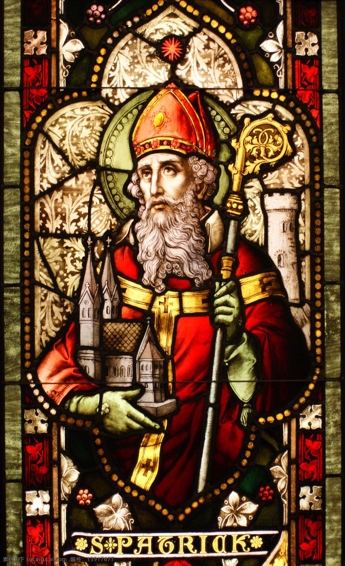 圣经人物画 彩绘 蒂凡尼 圣经 玻璃 窗户 教堂 文化艺术 宗教信仰