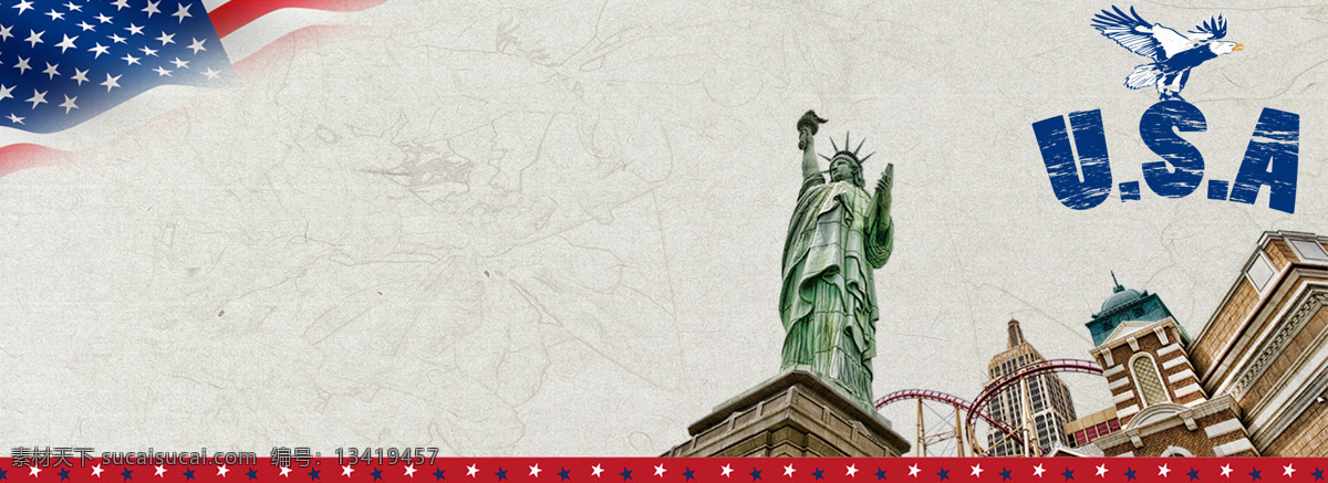 创意 美国 自由 女神 banner 背景 复古 自由女神像 创意背景 1920背景 淘宝全屏背景