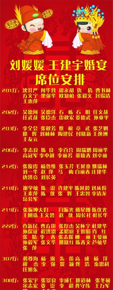 结婚x展架 新婚 婚宴安排 七夕 节日素材 矢量