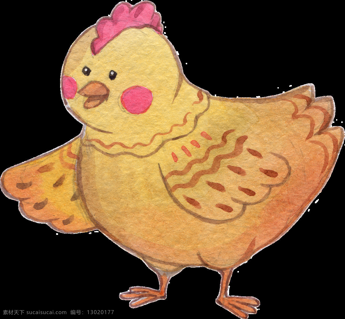 手绘 卡通 版 小鸡 透明 装饰 图案 可爱 开心 装饰图案 免扣素材