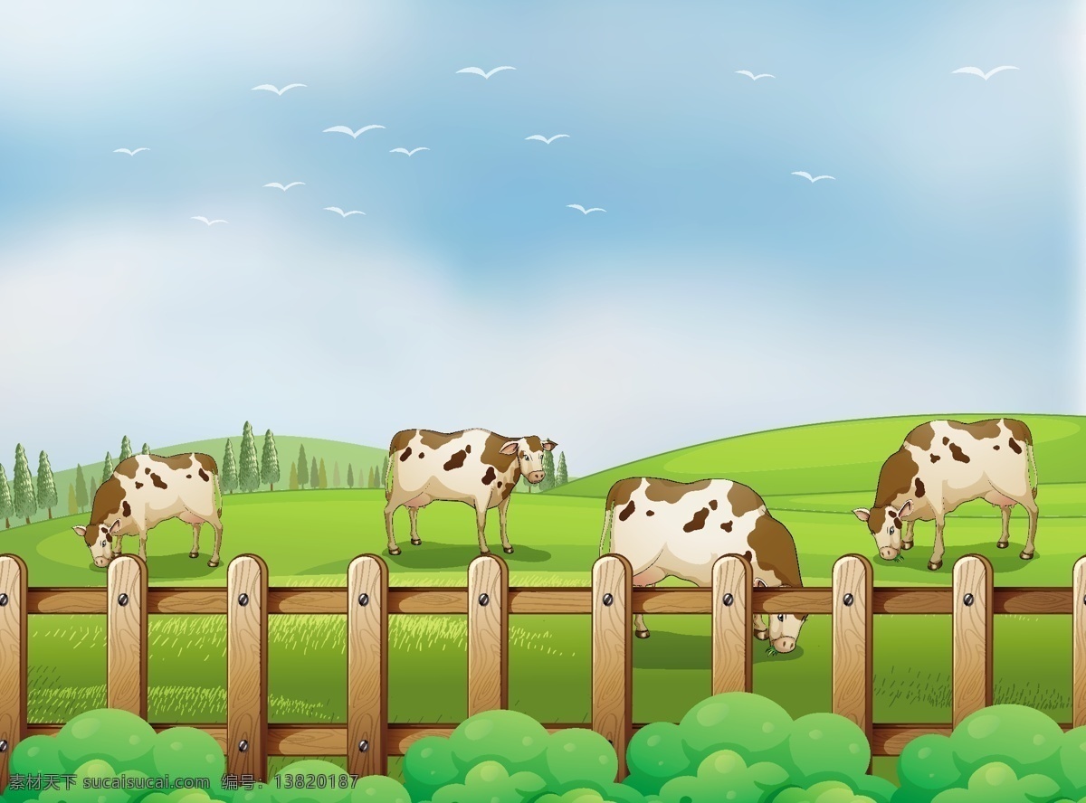 草地 上 吃 草 奶牛 背景 自然 动物 壁纸 颜色 牛 丰富多彩 自然背景 多彩的背景 背景色 彩色 放牧 有色