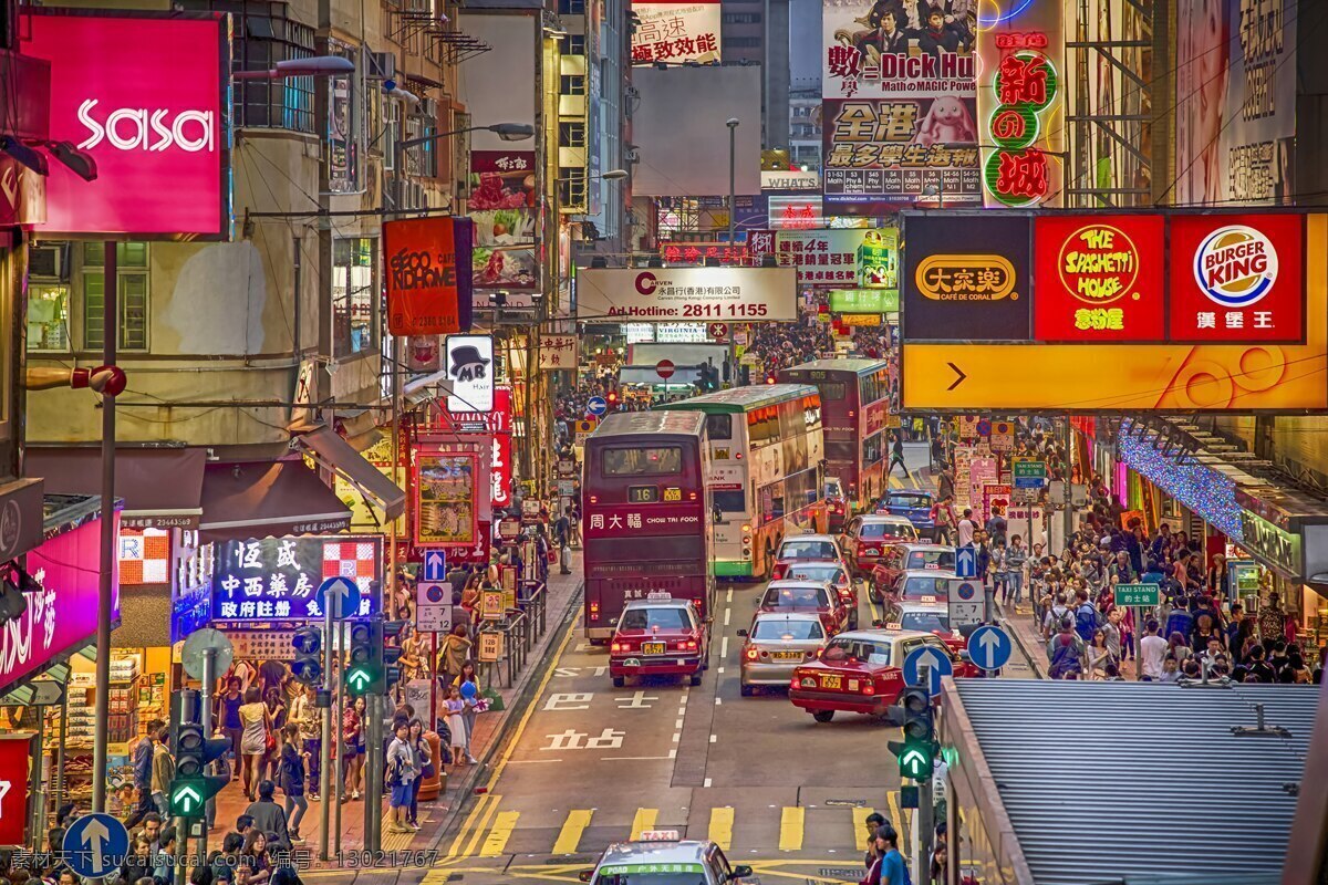 香港街景 香港街道 步行街 夜景 街道 街景 香港 旅游摄影 国内旅游