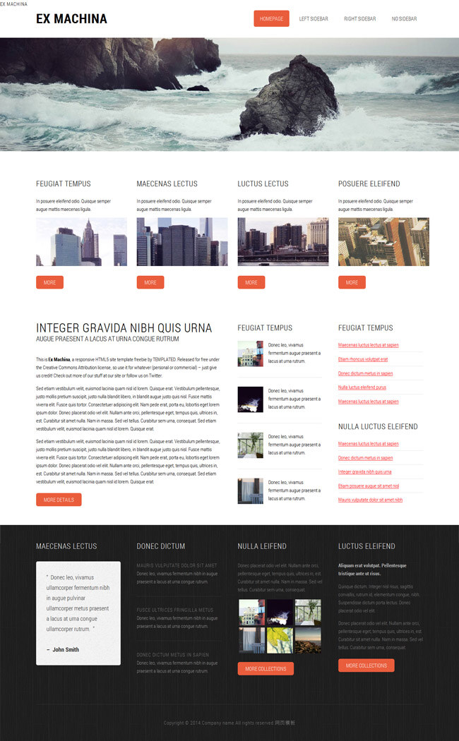 建筑 公司 类型 网站 模板 高楼建筑 html5 网页模板 网页素材