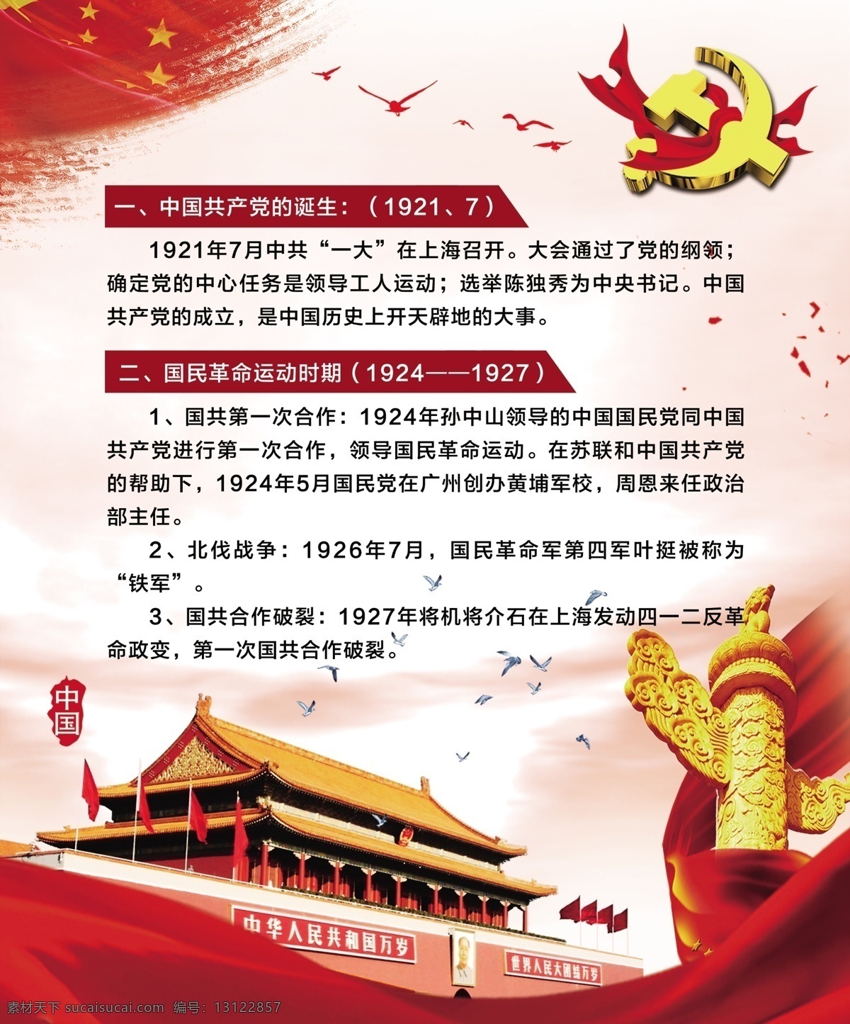 光辉历程 党建 共产党的诞生 国民革命 改革 政变 分层