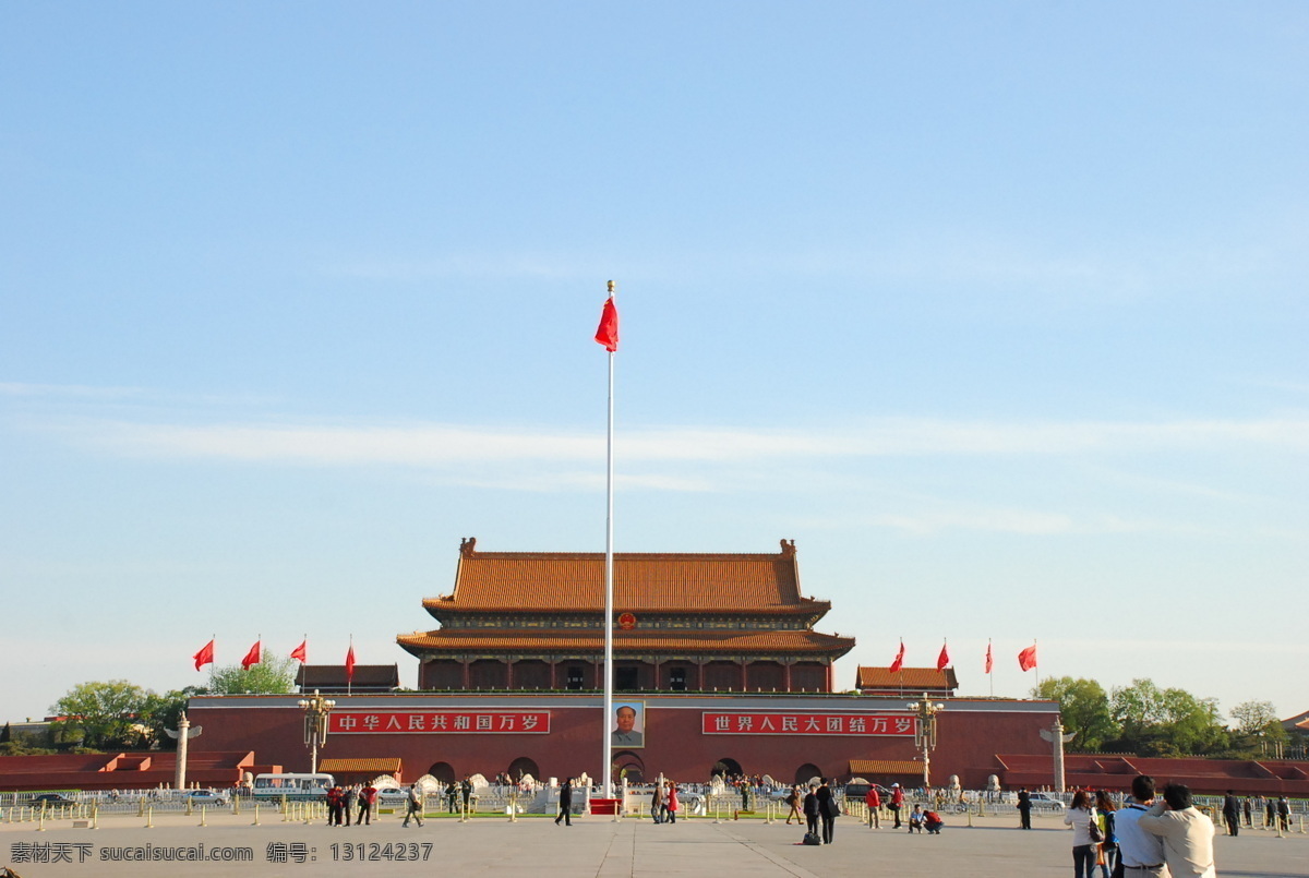 北京天安门 北京 天安门 红旗 蓝天 毛主席 建筑 国内旅游 旅游摄影