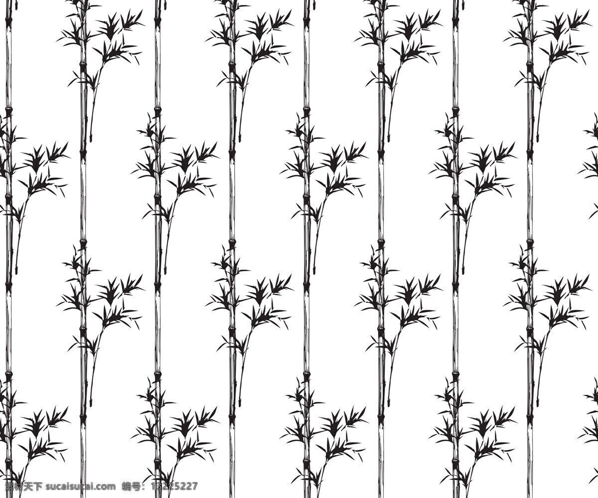 植物 竹子 插画 背景 中国风 黑白 线条 创意 绘画 竹叶 底纹 插画图案 底纹边框 背景底纹