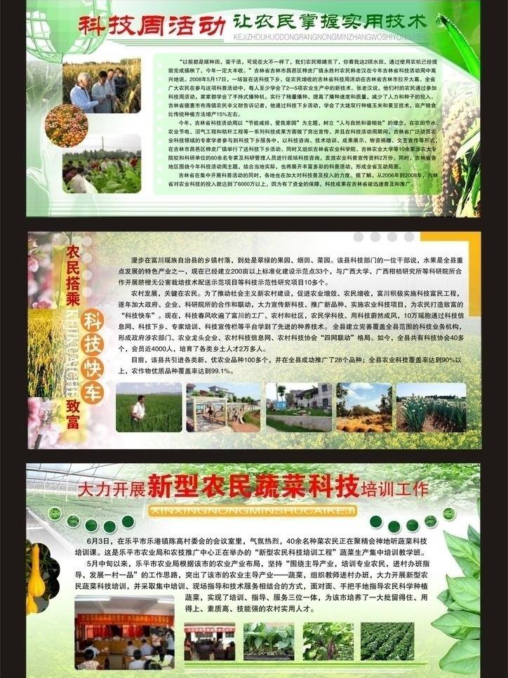 底图 绿色 蔬菜 图片排版 新农村 新 农村 展板 模板 展板模板 矢量 模板下载 科技周活动 其他展板设计