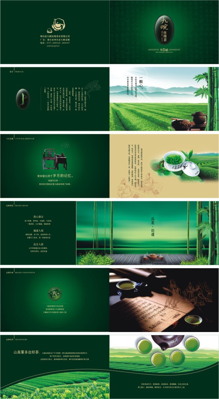 绿茶 宣传册 矢量 矢量图 其他矢量图