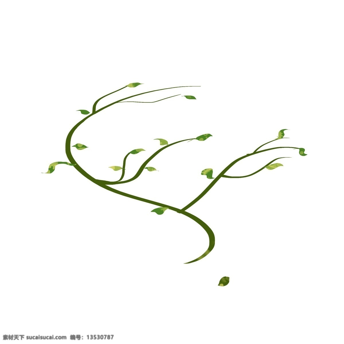 手绘 插画 风格 装饰 图案 卡通 藤 曼 植物 插画装饰
