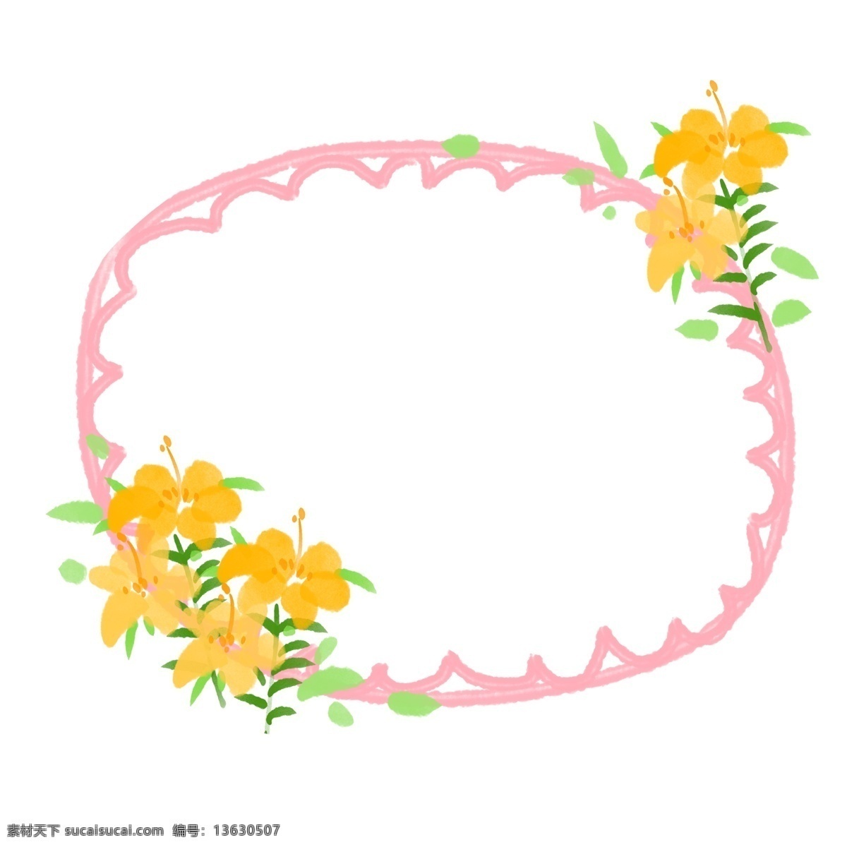 粉色 花卉 边框 插画 粉色的边框 花卉边框 创意边框 立体边框 边框装饰 边框插画 唯美的边框