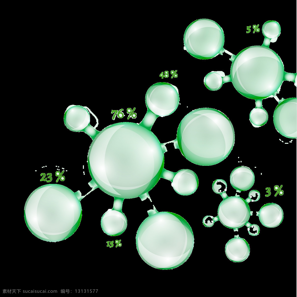 水分子 生物元素 科技元素 绿色 元素