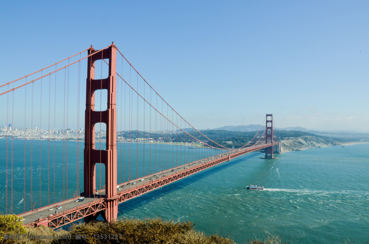 大桥全景 大桥 全景图 鸟瞰 大海 蓝天 高清 大图 背景 建筑园林 建筑摄影