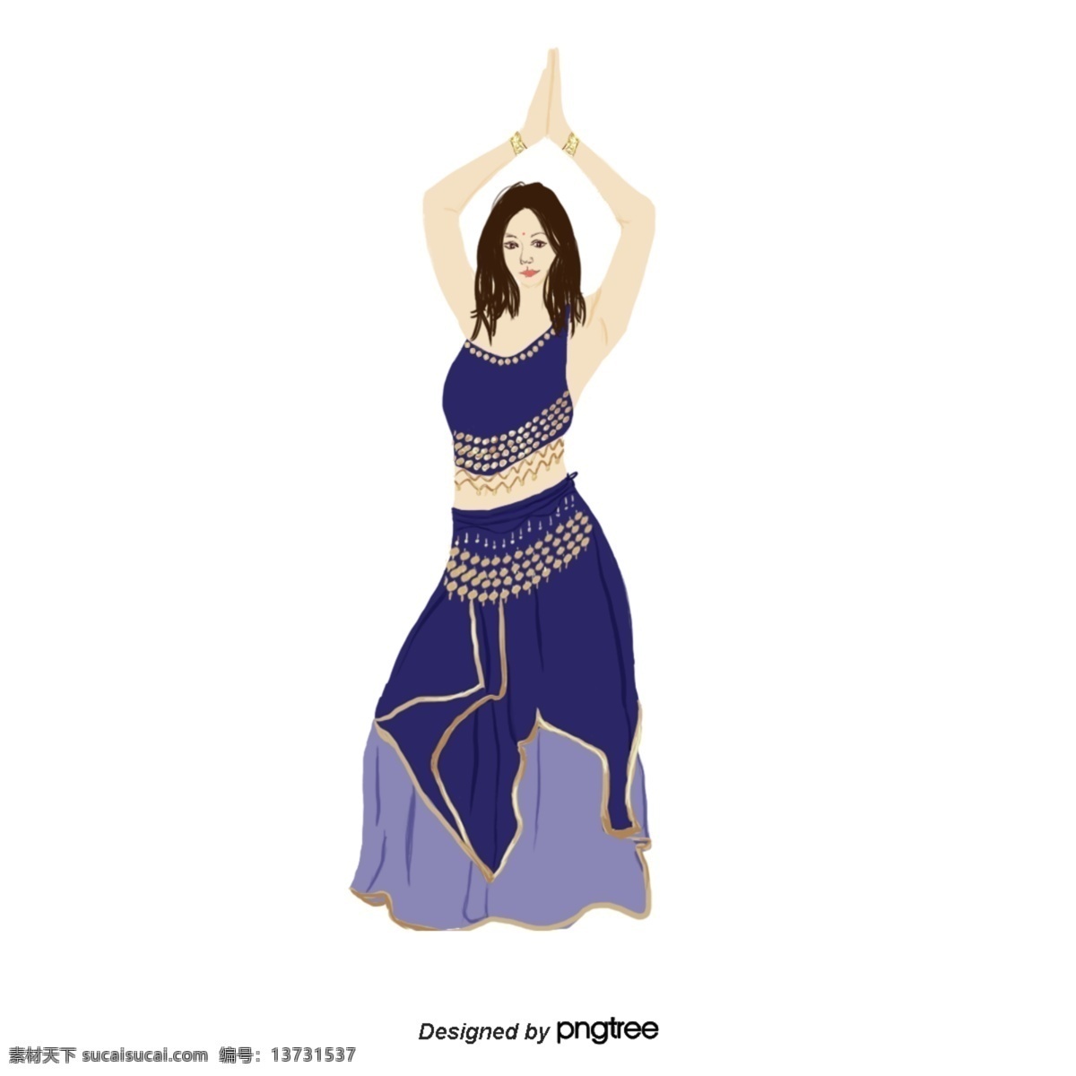 一个 女人 瀑布 紫色 服装秀 长裙 显示 裙子