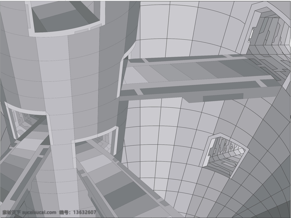 3d 风格 建筑 矢量 高楼大厦 建筑物 桥梁 3d风格 内部结构 矢量图 建筑家居