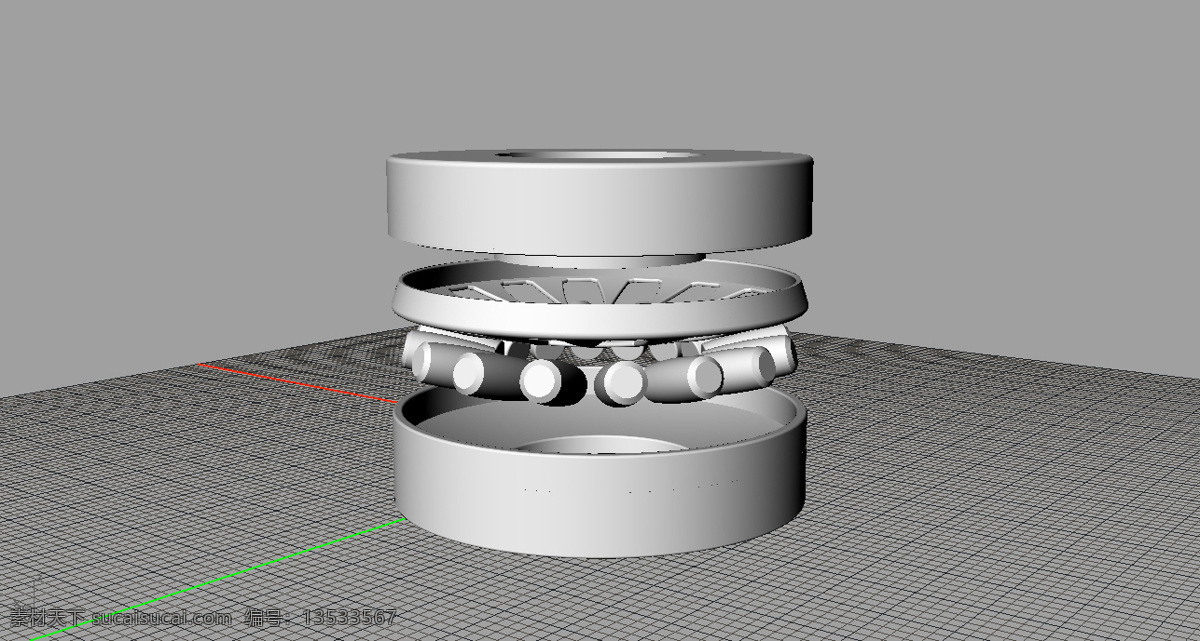 调 心 滚子 轴承 自我 推力 对准 轧辊 3d模型素材 3d打印模型