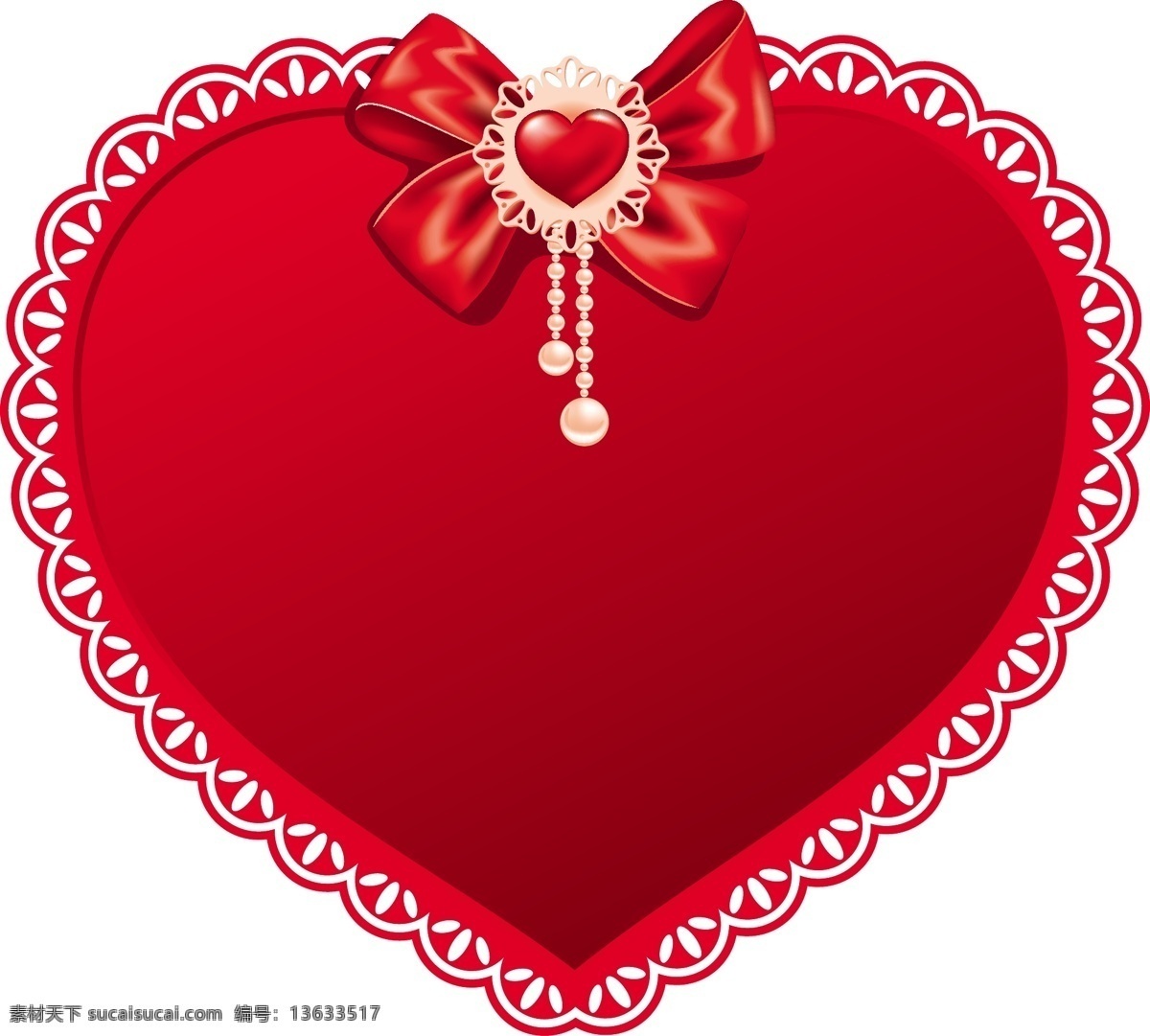 红色爱心元素 红色 爱心 情人节 七夕 边框 底纹