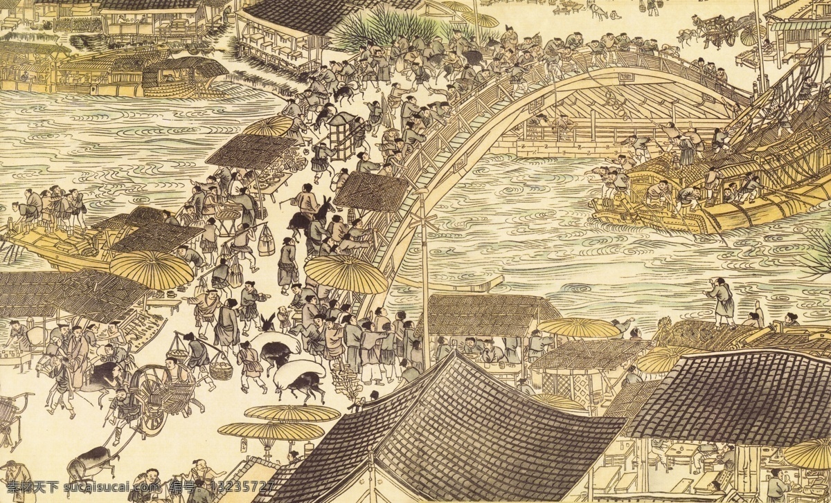 清明上河图 古画 古图 古代画 画 中国元素2 文化艺术 传统文化