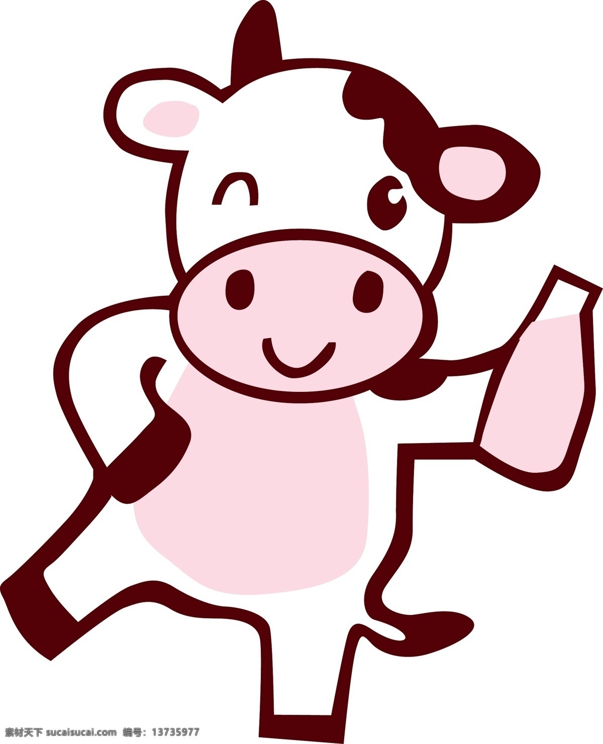 卡通 奶牛 矢量 儿童画 牛头 logo 卡通设计