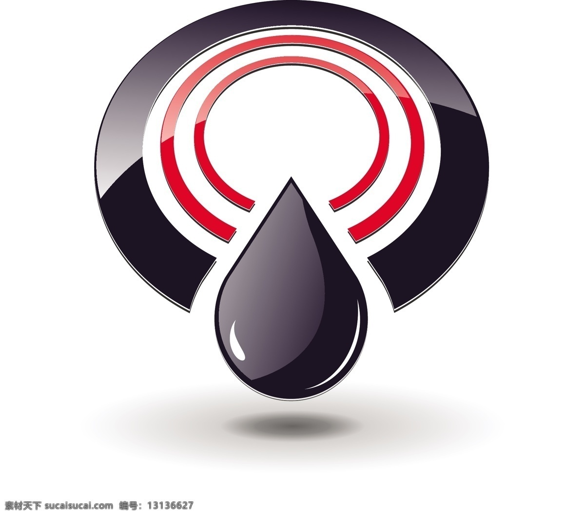 标识标志图标 黑色 红色 环保 科技 企业 水滴 圆形 感 矢量 图标 logo1 模板下载 psd源文件