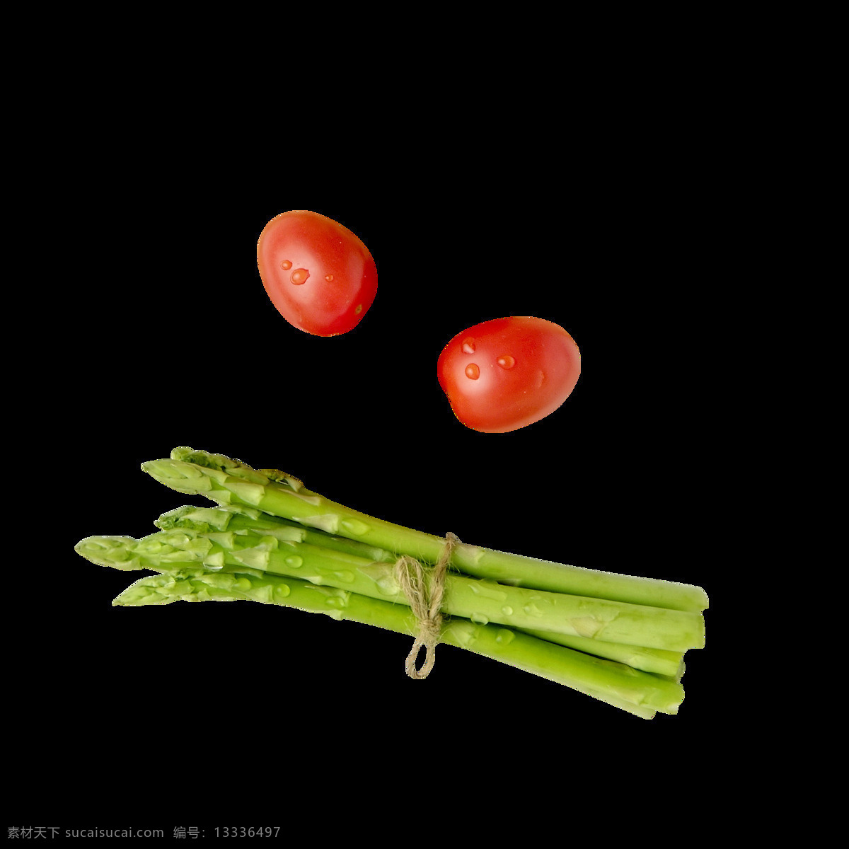 蔬菜 笋 番茄 元素 逼真 红色 绿笋