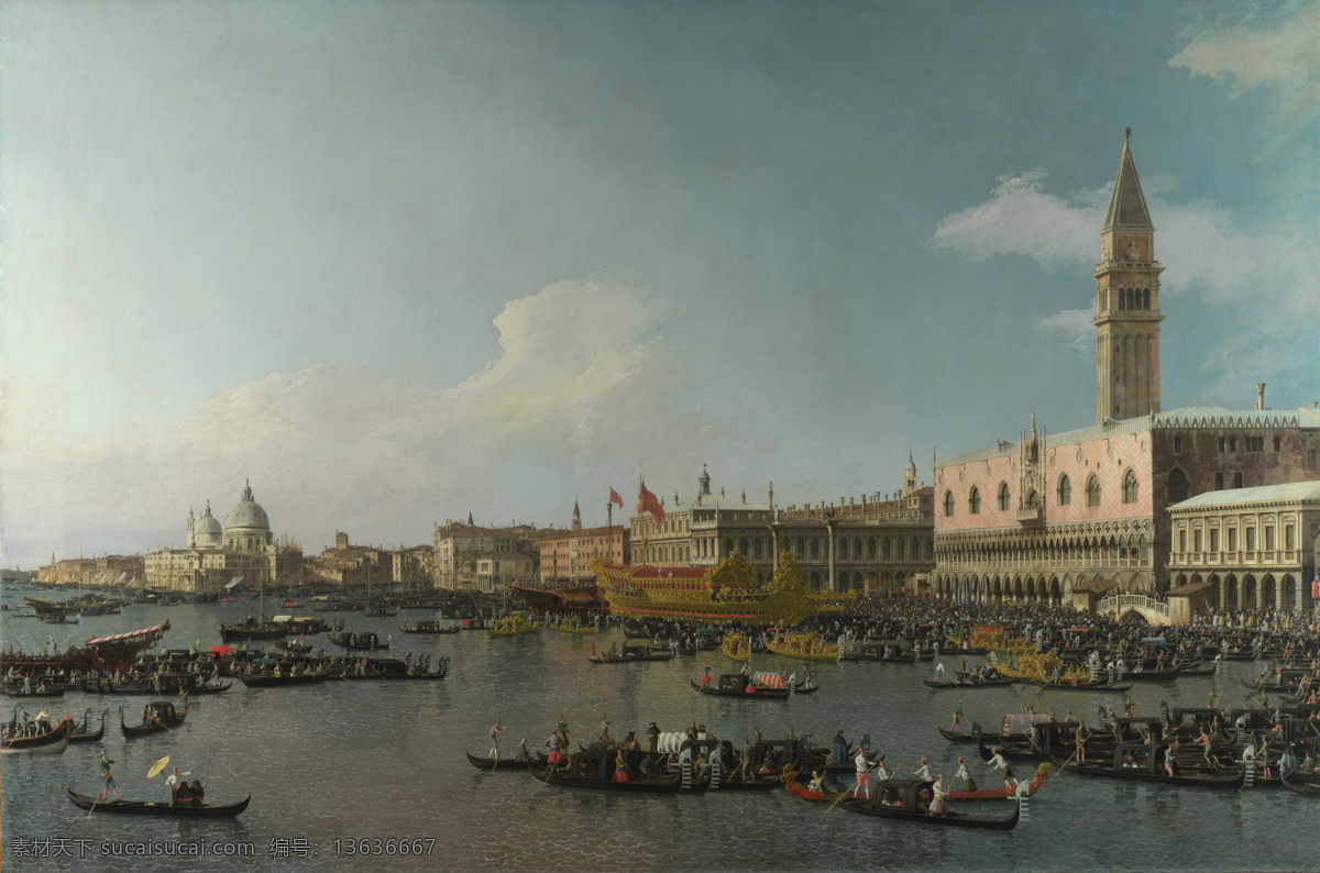 day 大师 画家 古典 画 建筑 景物 装饰画 油画 ascension on marco san of basin the venice canaletto 人物 高清 西方 国外 现代 家居装饰素材