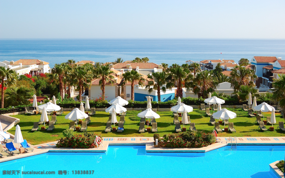 度假区的风景 度假区 风景 泳池景色 度假酒店 酒店风景 大海风景 自然景色 其他类别 环境家居 青色 天蓝色