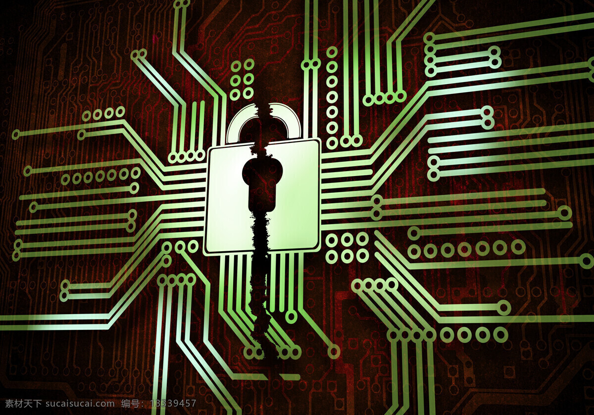 电路板 上 锁 图标 锁图标 安全密保 安全密码 账号密码 信息安全 通讯网络 现代科技