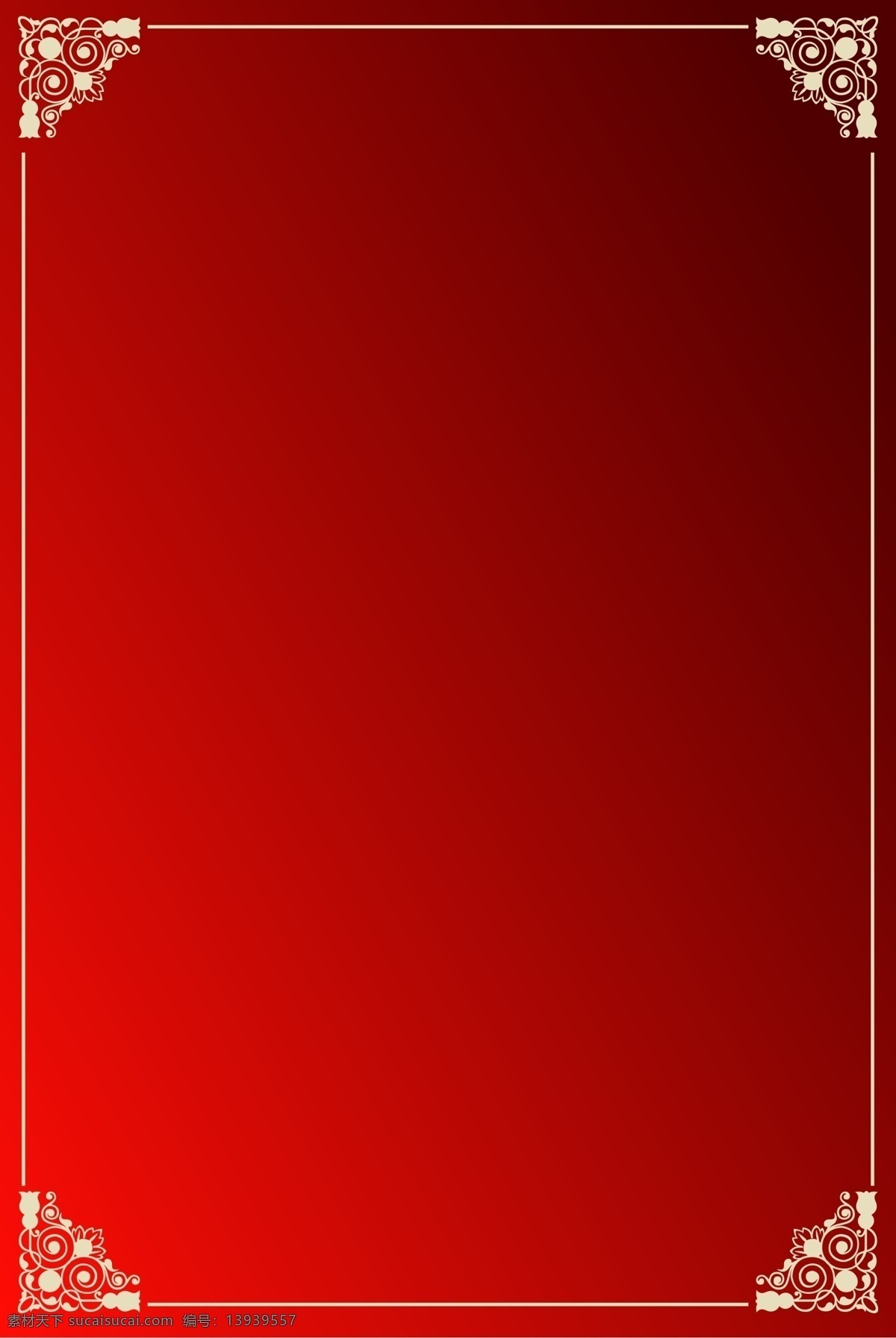 红色背景 边框 经典红 花纹 古典 中国风格 暗纹 分层
