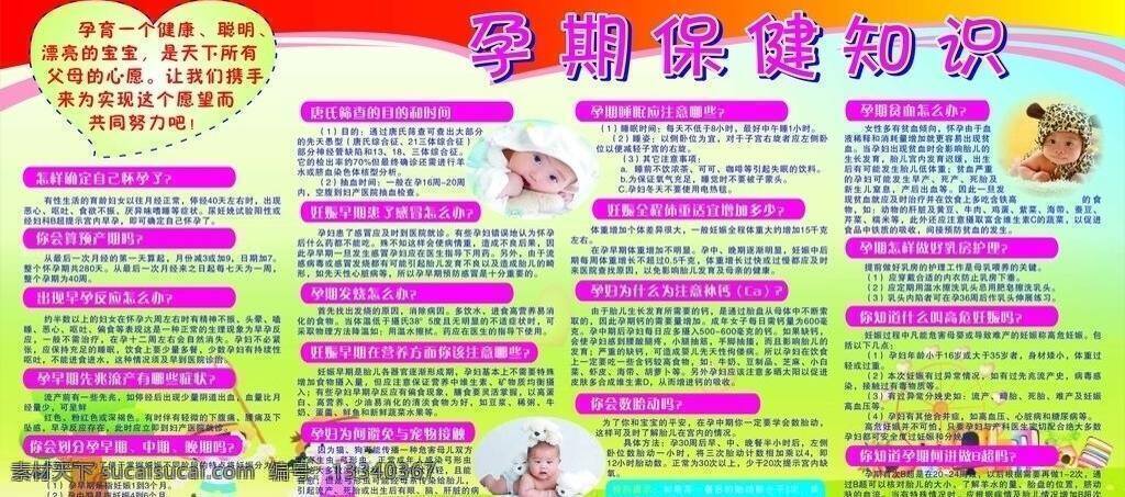 妇幼 生活百科 医疗保健 孕期保健知识 矢量 海报 其他海报设计