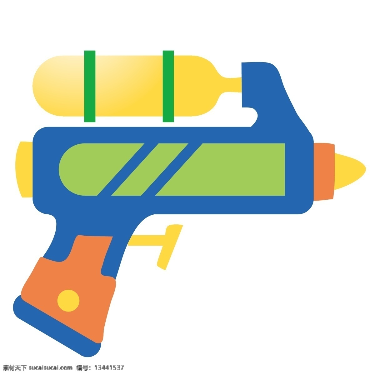 水枪 玩具 卡通 插画 卡通插画 水枪插画 玩具插画 水枪玩具 水枪模型 蓝色的水枪 好看的水枪