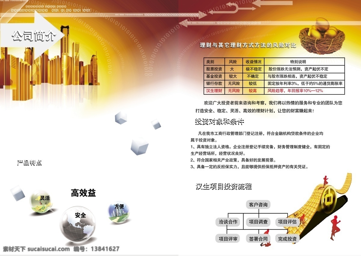 投资 内页 广告设计模板 画册设计 金蛋 金山 源文件 投资内页 上下轮 金城 投资项目 其他画册封面